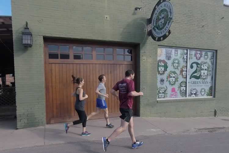 Beer running in Asheville